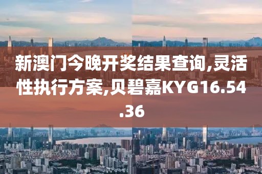 新澳门今晚开奖结果查询,灵活性执行方案,贝碧嘉KYG16.54.36