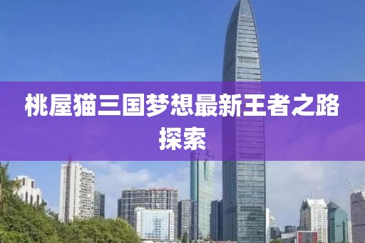 桃屋猫三国梦想最新王者之路探索