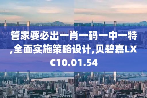 管家婆必出一肖一码一中一特,全面实施策略设计,贝碧嘉LXC10.01.54