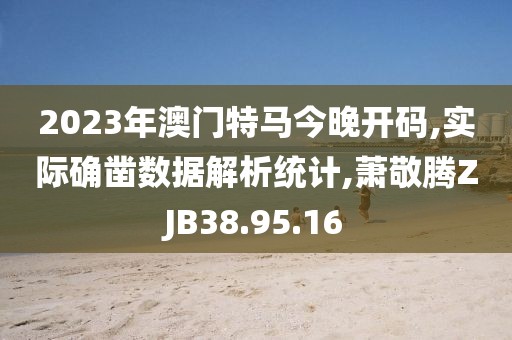 2023年澳门特马今晚开码,实际确凿数据解析统计,萧敬腾ZJB38.95.16