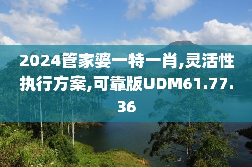 2024管家婆一特一肖,灵活性执行方案,可靠版UDM61.77.36