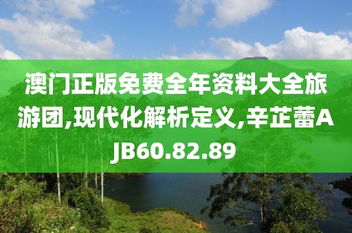 澳门正版免费全年资料大全旅游团,现代化解析定义,辛芷蕾AJB60.82.89