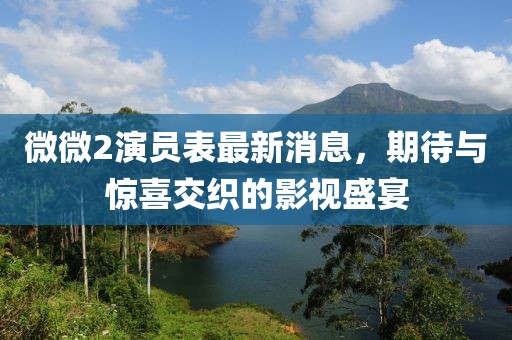 微微2演员表最新消息，期待与惊喜交织的影视盛宴