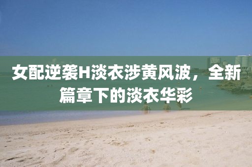 女配逆袭H淡衣涉黄风波，全新篇章下的淡衣华彩