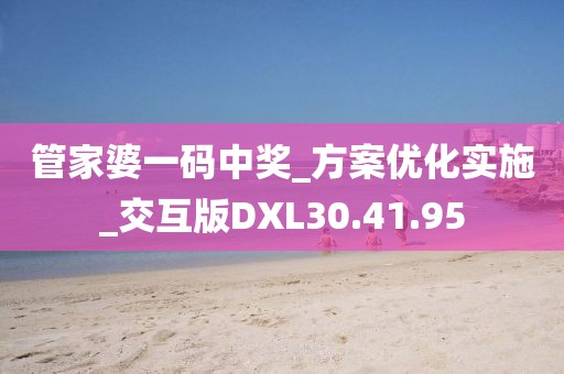 管家婆一码中奖_方案优化实施_交互版DXL30.41.95