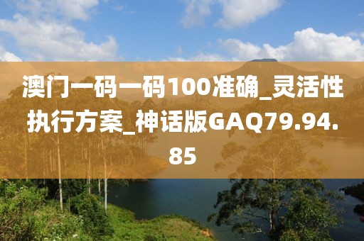 澳门一码一码100准确_灵活性执行方案_神话版GAQ79.94.85