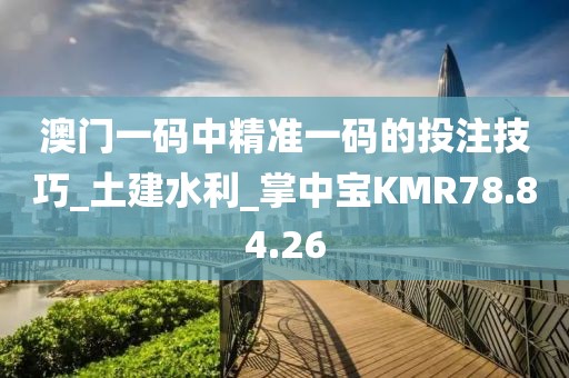 澳门一码中精准一码的投注技巧_土建水利_掌中宝KMR78.84.26