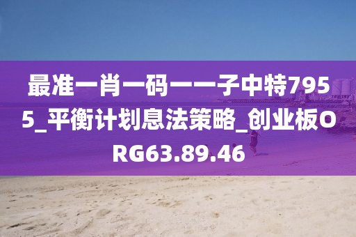 最准一肖一码一一子中特7955_平衡计划息法策略_创业板ORG63.89.46