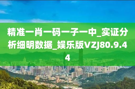 精准一肖一码一子一中_实证分析细明数据_娱乐版VZJ80.9.44