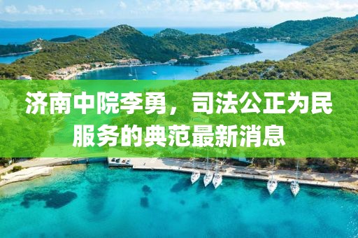 济南中院李勇，司法公正为民服务的典范最新消息