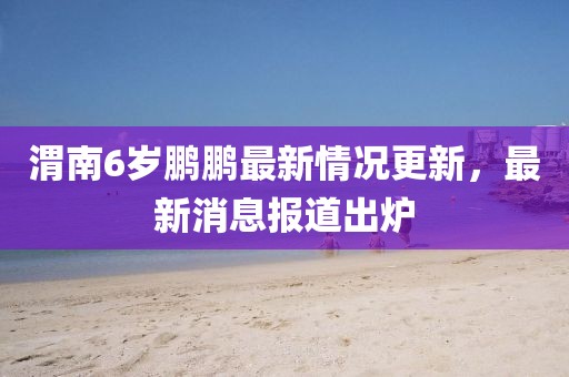 渭南6岁鹏鹏最新情况更新，最新消息报道出炉