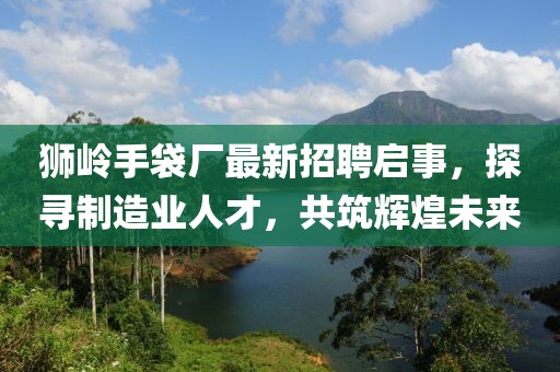 狮岭手袋厂最新招聘启事，探寻制造业人才，共筑辉煌未来