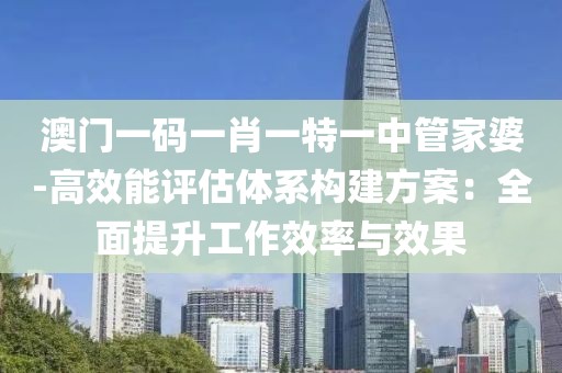 澳门一码一肖一特一中管家婆-高效能评估体系构建方案：全面提升工作效率与效果