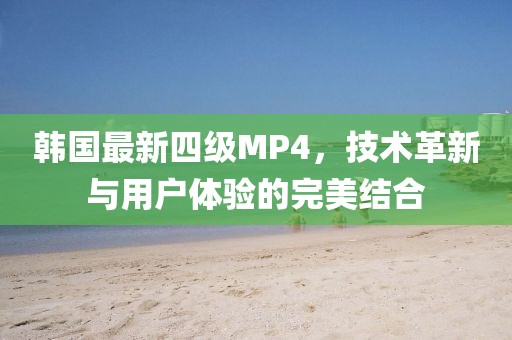 韩国最新四级MP4，技术革新与用户体验的完美结合