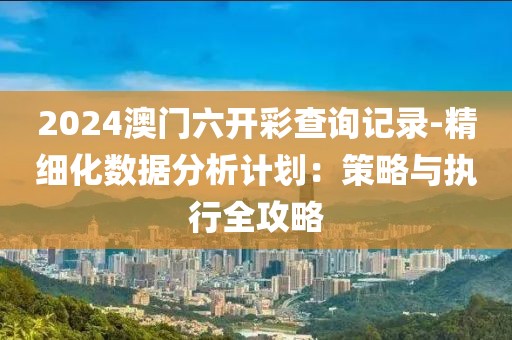 2024澳门六开彩查询记录-精细化数据分析计划：策略与执行全攻略