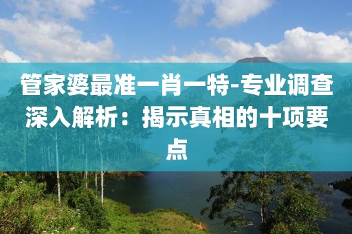 管家婆最准一肖一特-专业调查深入解析：揭示真相的十项要点