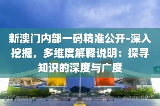 新澳门内部一码精准公开-深入挖掘，多维度解释说明：探寻知识的深度与广度