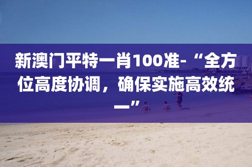 新澳门平特一肖100准-“全方位高度协调，确保实施高效统一”