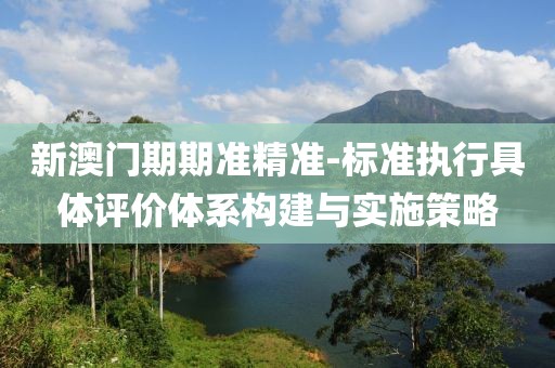 新澳门期期准精准-标准执行具体评价体系构建与实施策略