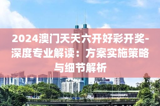 2024澳门天天六开好彩开奖-深度专业解读：方案实施策略与细节解析