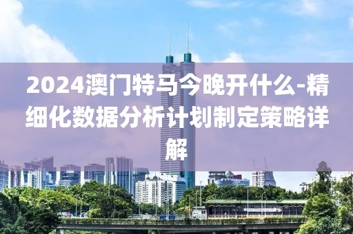 2024澳门特马今晚开什么-精细化数据分析计划制定策略详解