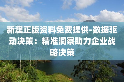 新澳正版资料免费提供-数据驱动决策：精准洞察助力企业战略决策