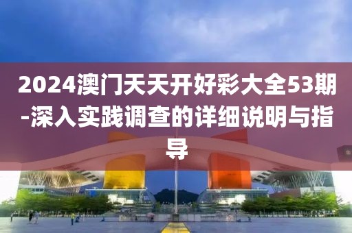 2024澳门天天开好彩大全53期-深入实践调查的详细说明与指导