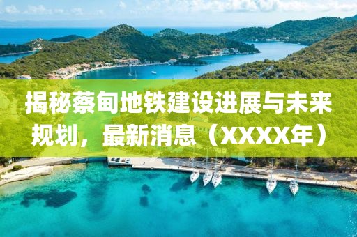 揭秘蔡甸地铁建设进展与未来规划，最新消息（XXXX年）