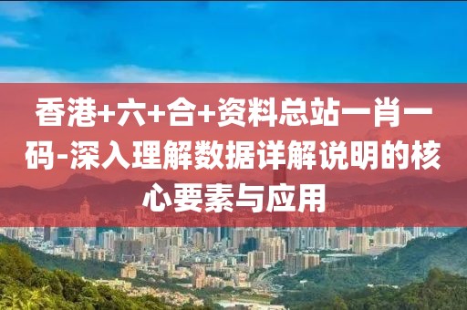 香港+六+合+资料总站一肖一码-深入理解数据详解说明的核心要素与应用