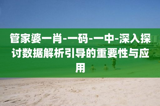 管家婆一肖-一码-一中-深入探讨数据解析引导的重要性与应用