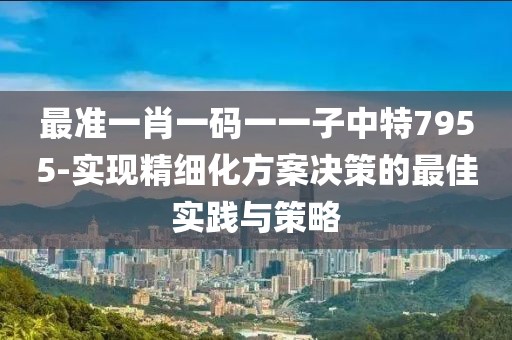 最准一肖一码一一子中特7955-实现精细化方案决策的最佳实践与策略