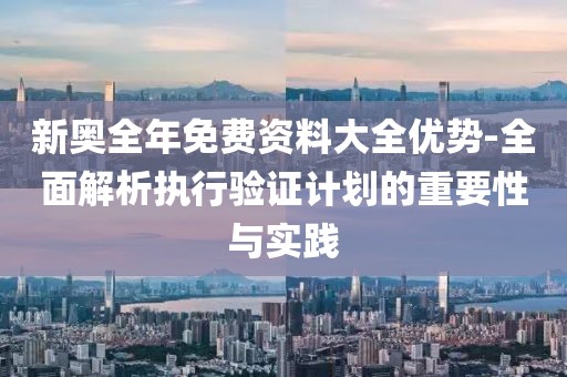 新奥全年免费资料大全优势-全面解析执行验证计划的重要性与实践