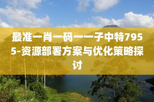 最准一肖一码一一子中特7955-资源部署方案与优化策略探讨