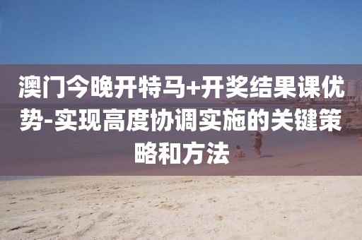 澳门今晚开特马+开奖结果课优势-实现高度协调实施的关键策略和方法
