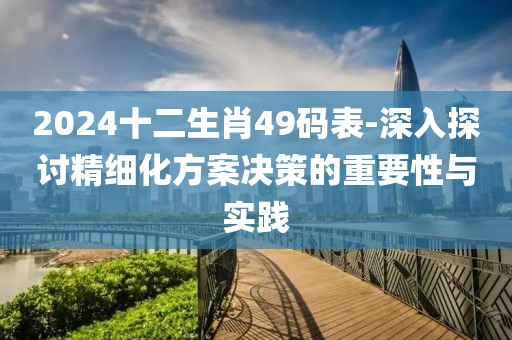 2024十二生肖49码表-深入探讨精细化方案决策的重要性与实践