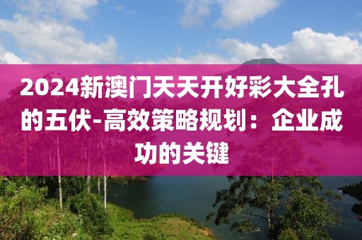 2024新澳门天天开好彩大全孔的五伏-高效策略规划：企业成功的关键