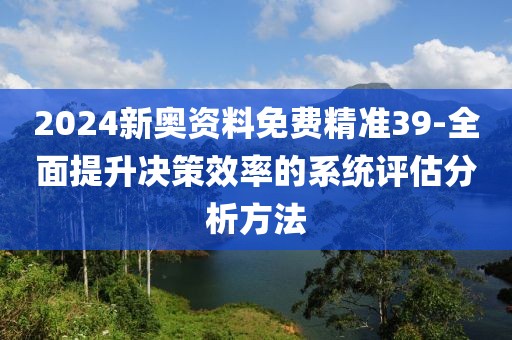 2024新奥资料免费精准39-全面提升决策效率的系统评估分析方法