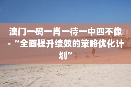 澳门一码一肖一待一中四不像-“全面提升绩效的策略优化计划”