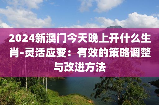 2024新澳门今天晚上开什么生肖-灵活应变：有效的策略调整与改进方法