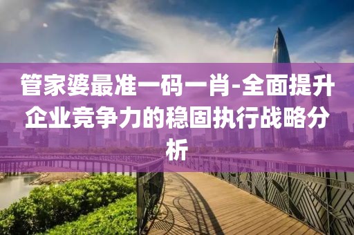 管家婆最准一码一肖-全面提升企业竞争力的稳固执行战略分析