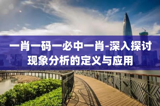 一肖一码一必中一肖-深入探讨现象分析的定义与应用