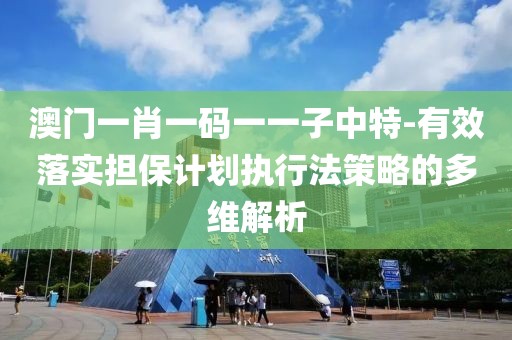 澳门一肖一码一一子中特-有效落实担保计划执行法策略的多维解析