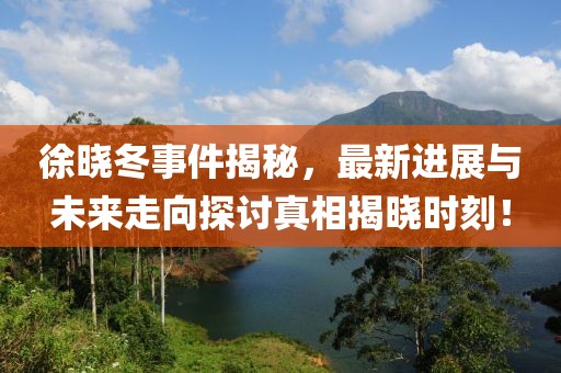 徐晓冬事件揭秘，最新进展与未来走向探讨真相揭晓时刻！