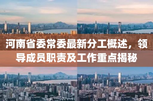 河南省委常委最新分工概述，领导成员职责及工作重点揭秘