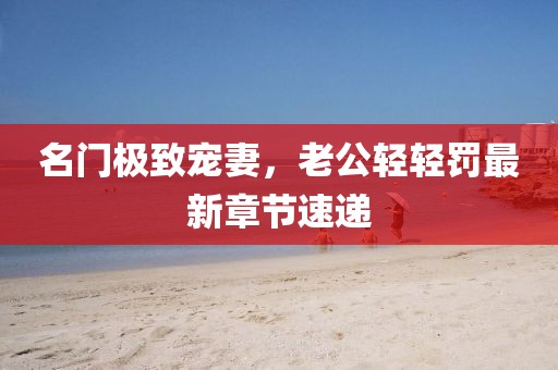 名门极致宠妻，老公轻轻罚最新章节速递