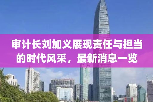 审计长刘加义展现责任与担当的时代风采，最新消息一览