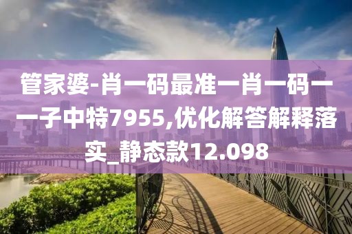 管家婆-肖一码最准一肖一码一一子中特7955,优化解答解释落实_静态款12.098