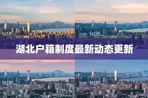 湖北户籍制度最新动态更新