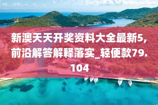 新澳天天开奖资料大全最新5,前沿解答解释落实_轻便款79.104