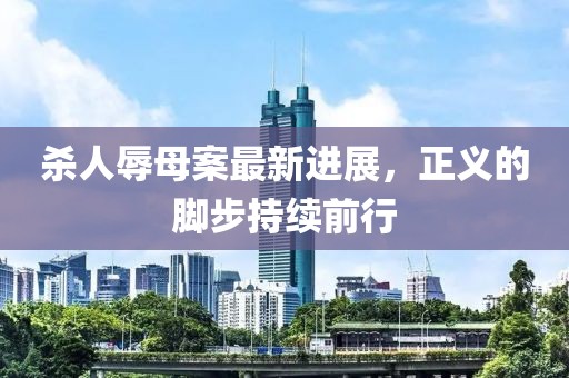 杀人辱母案最新进展，正义的脚步持续前行